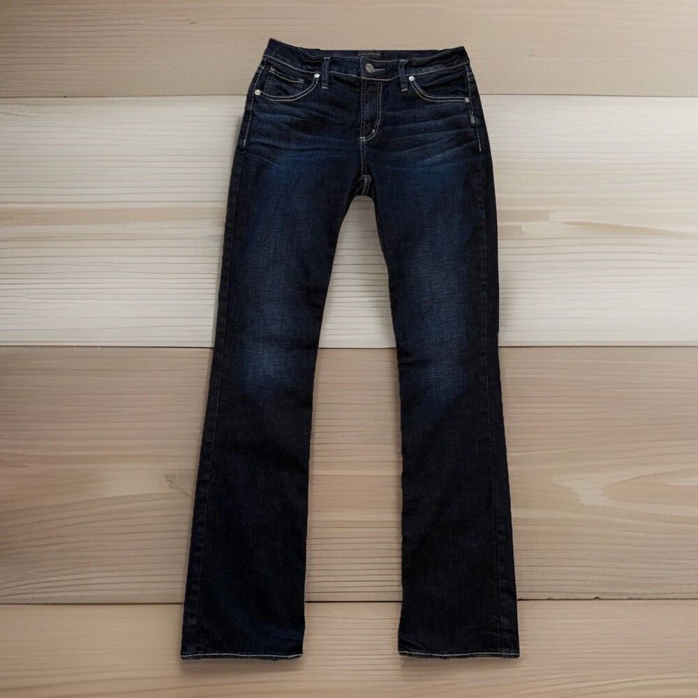 Silver Jeans Avery Slim Boot Jeans Womens 29x33 (Fits 29x31) Blue Stretch Denim